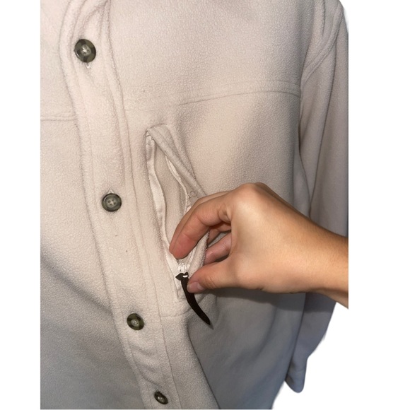Men’s The North Face Beige Button Up Fleece Sweater - XL - Picture 8 of 14